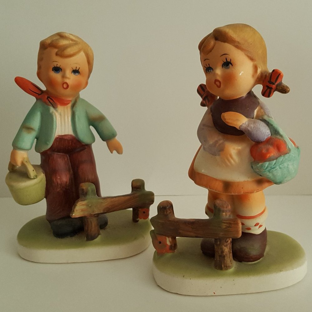 Collectible Figurines Boy with Basket & Girl with Basket Unknown - Picture 4 of 12